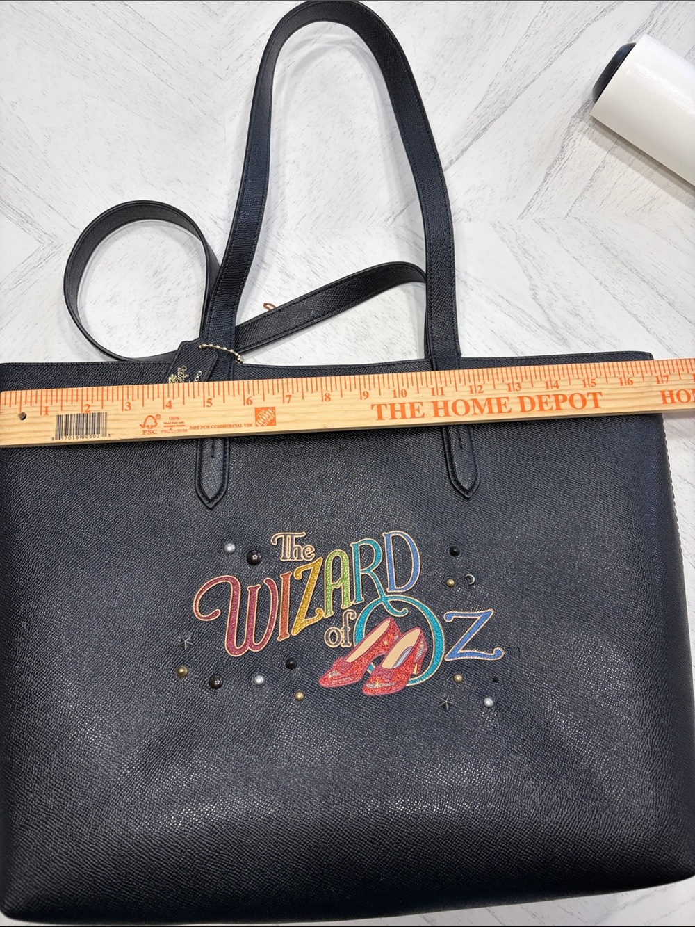 Coach Black Tote with Multicolor Wizard of Oz Graphic - Picture 9 of 11
